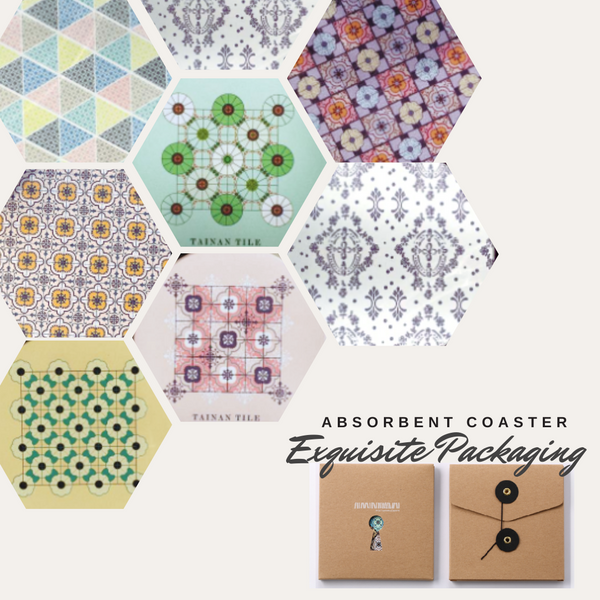 Limited Series / Majolica tile / Absorbent Ceramic Coasters