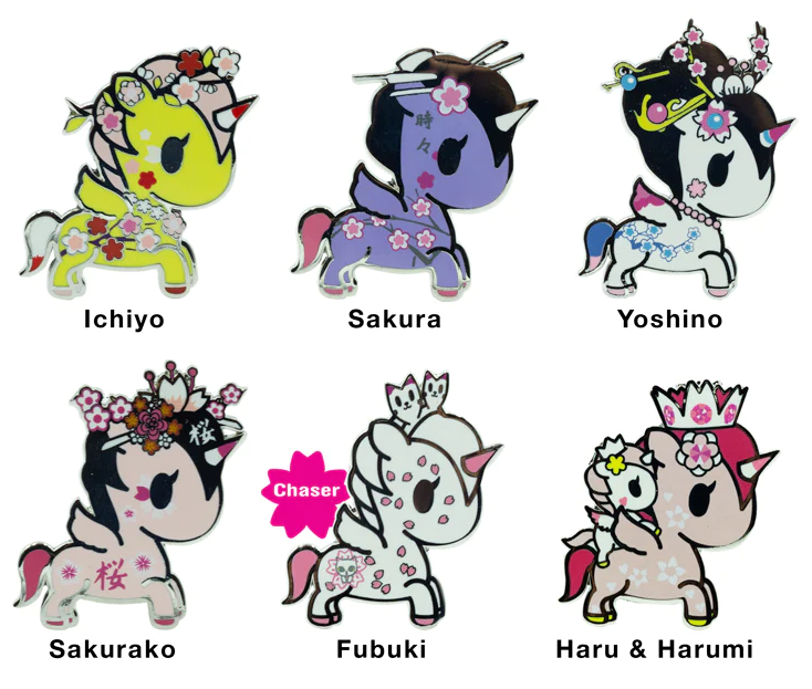 Cherry Blossom Unicorno Enamel Pin Blind Box