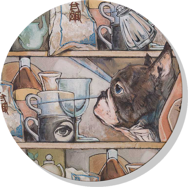 Hsu Jose Pet Series Absorbent Ceramic Coaster