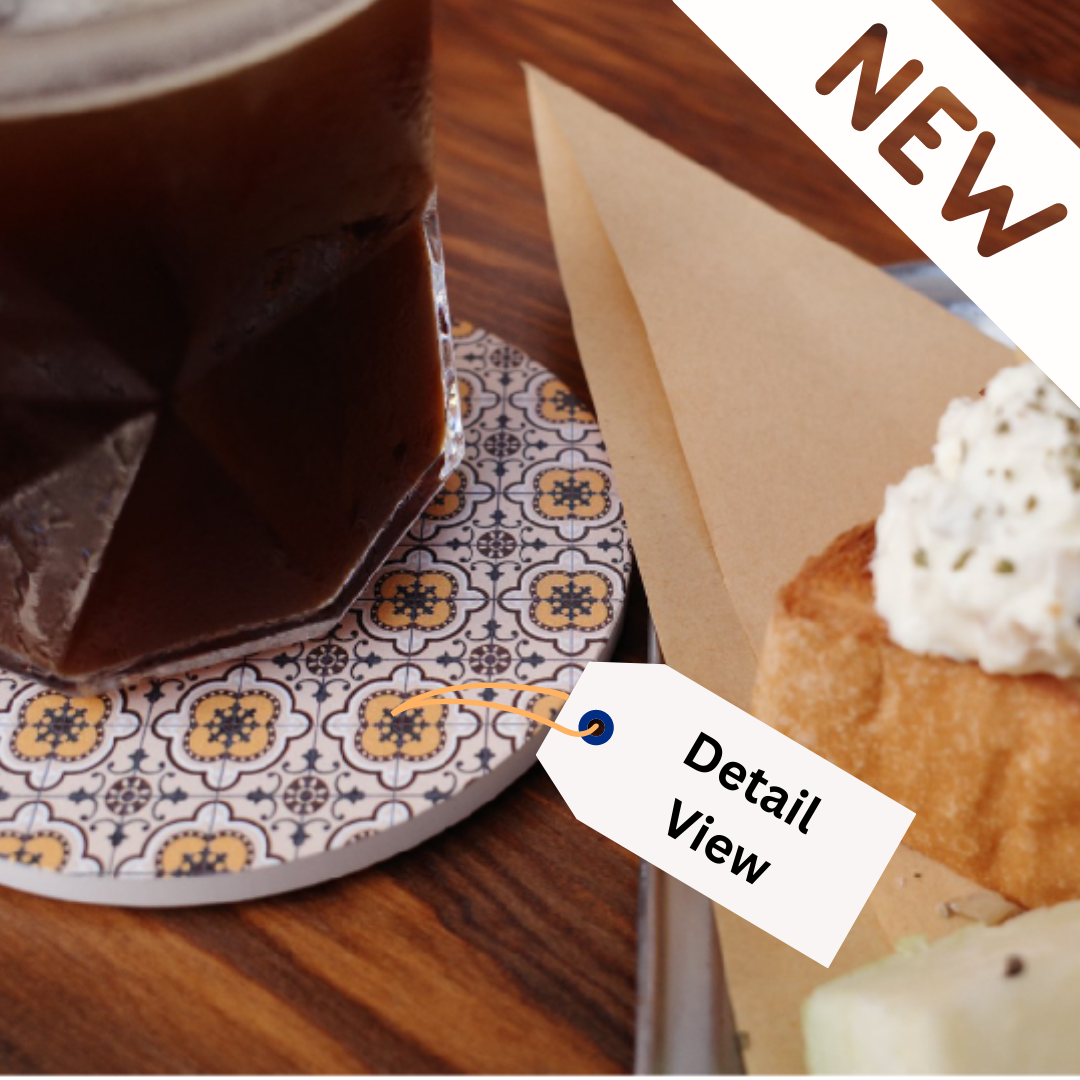 Limited Series / Majolica tile / Absorbent Ceramic Coasters