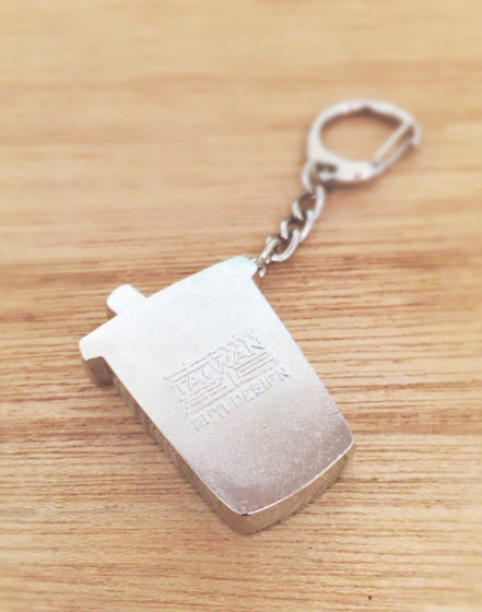 Fun Taiwan Key Holder - Boba tea Orange/Pink