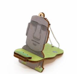 Wooden Key Chain with Phone Holder