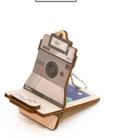 Wooden Key Chain with Phone Holder