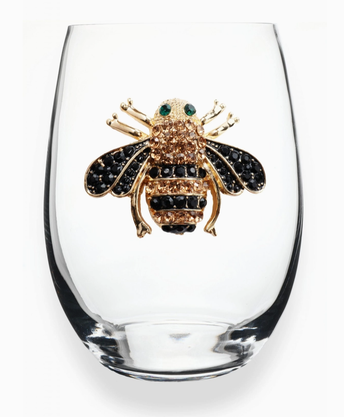 Jeweled Stemless Wine Glass