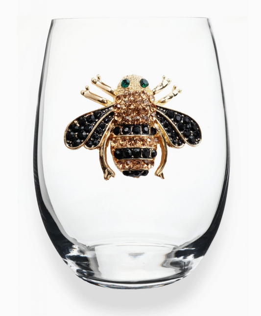 Jeweled Stemless Wine Glass