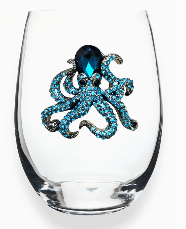 Jeweled Stemless Wine Glass