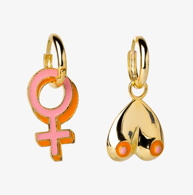 22k Gold-Gilt Earrings