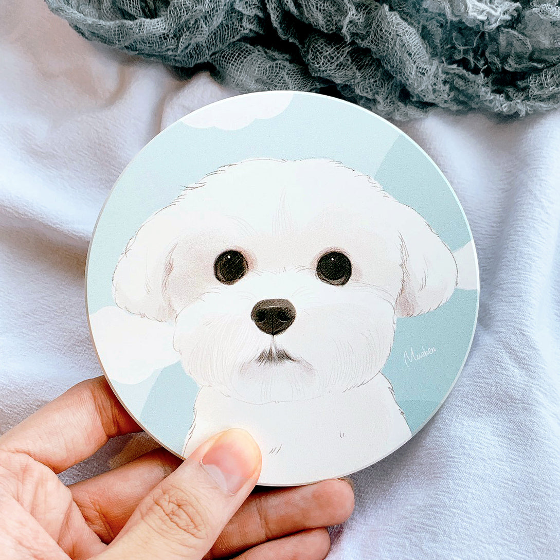 Pet Family Series Ceramic Absorbent Coaster for Drinks