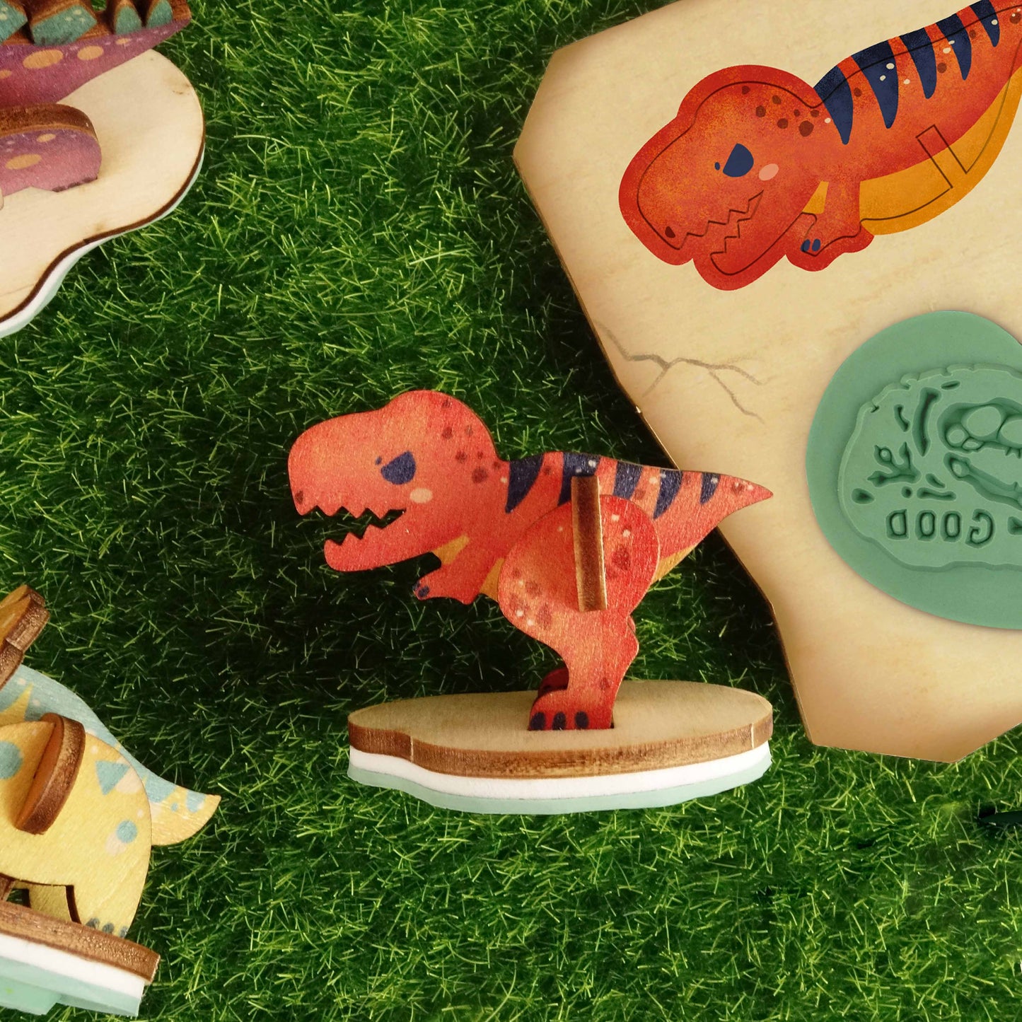 DIY Seal Postcard Dinosaur