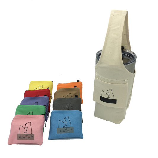 Eco-friendly Reusable Beverage Bag / Cup Holder Color Changing Bag  #Polar Bear