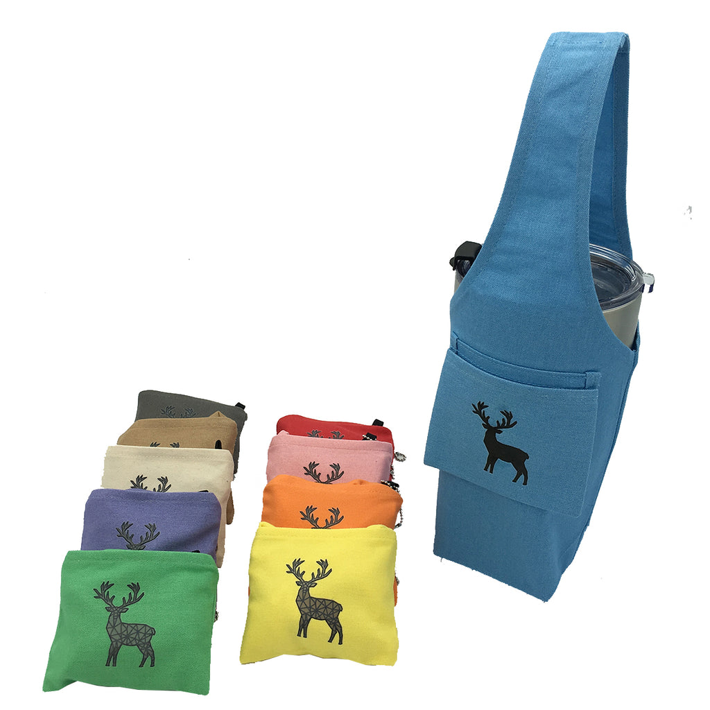 Eco-friendly Reusable Beverage Bag / Cup Holder Color Changing Bag  #Reindeer