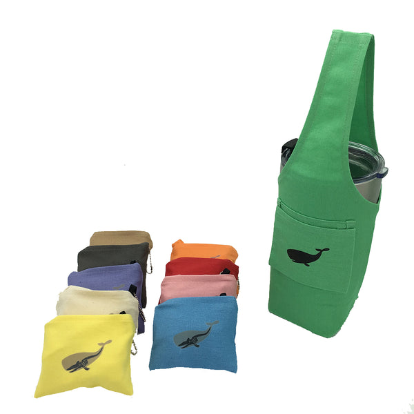 Eco-friendly Reusable Beverage Bag / Cup Holder Color Changing Bag  #Whale