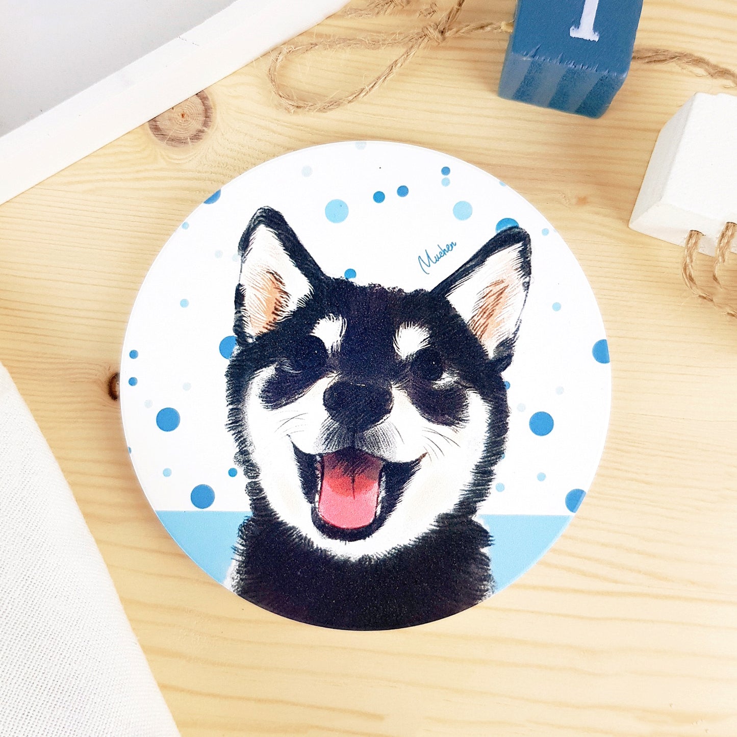 Pet Family Series Ceramic Absorbent Coaster for Drinks