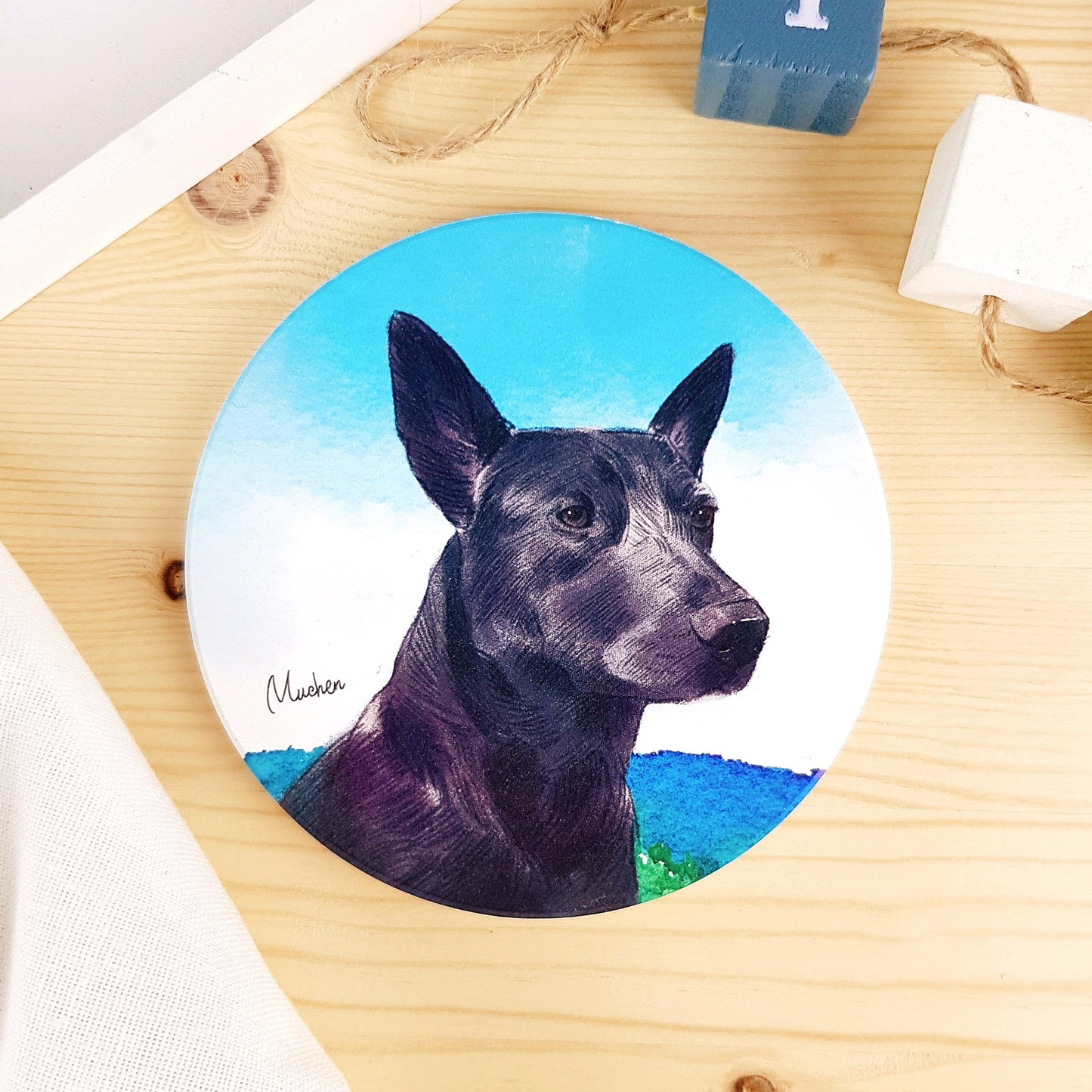 Pet Family Series Ceramic Absorbent Coaster for Drinks