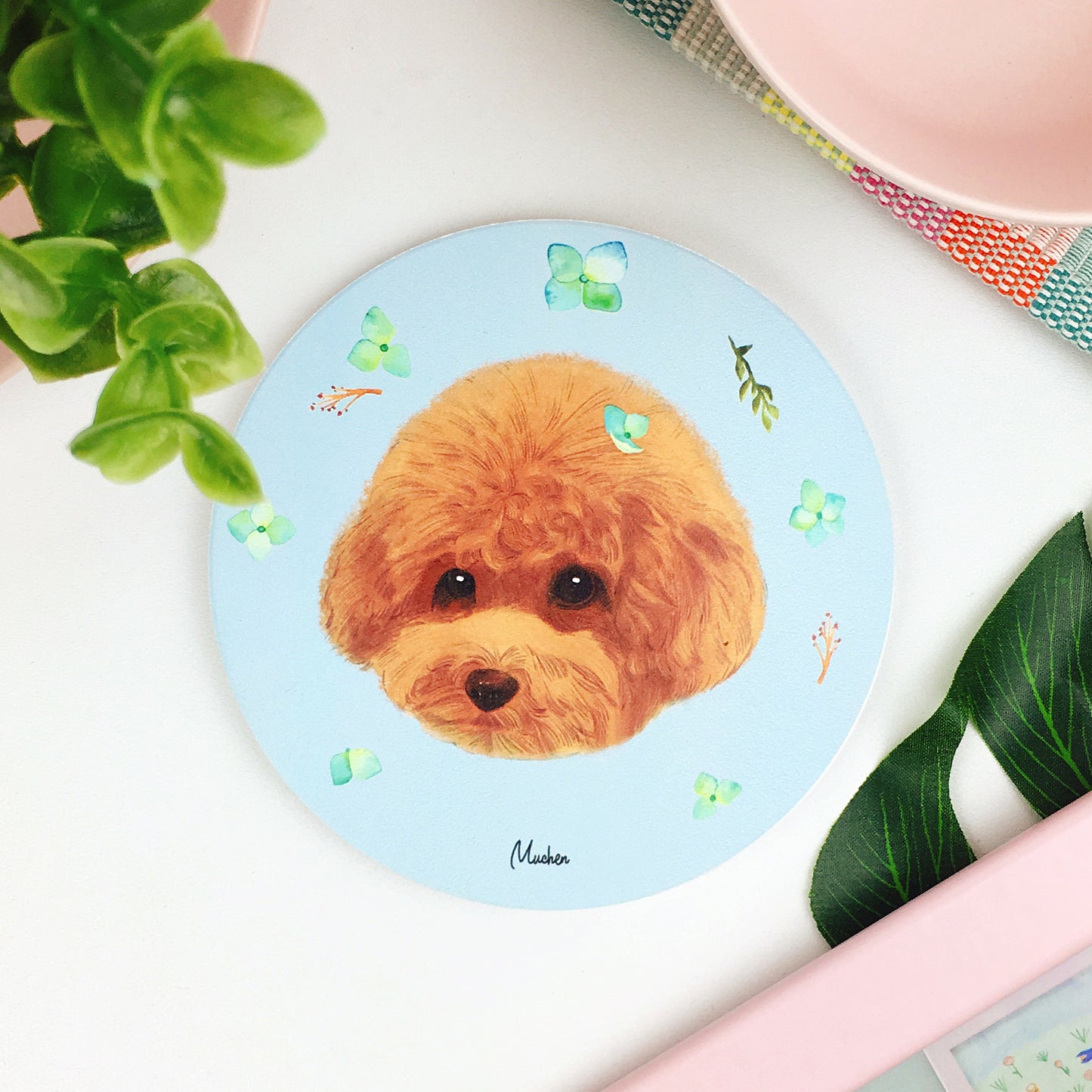 Pet Family Series Ceramic Absorbent Coaster for Drinks