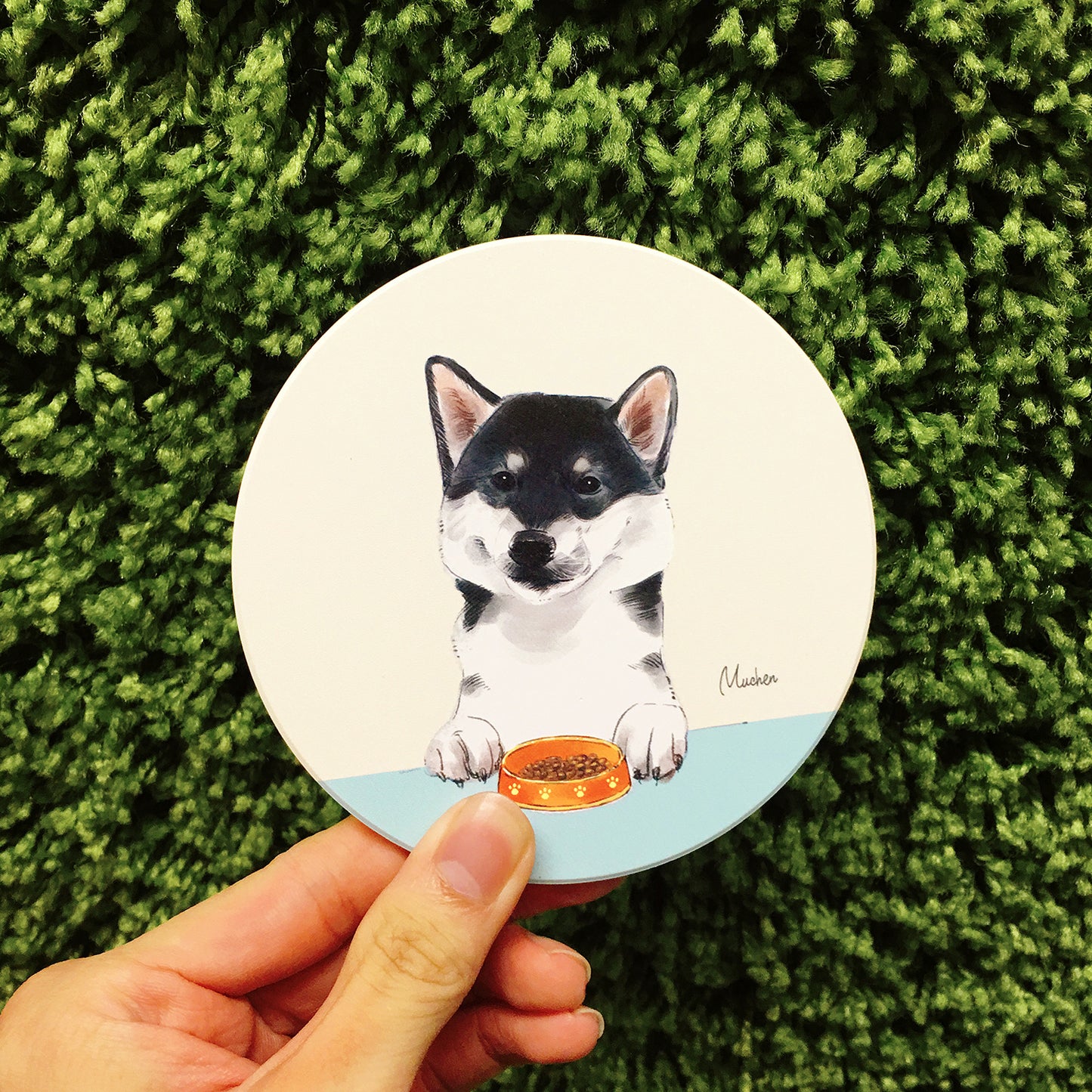 Pet Family Series Ceramic Absorbent Coaster for Drinks