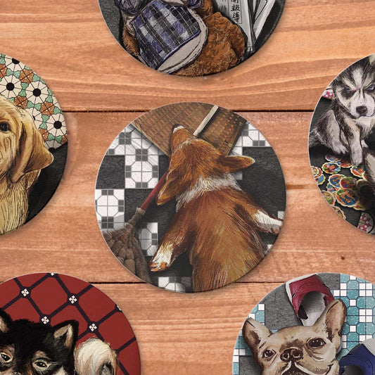 Lack of Brick Pet Series Absorbent Ceramic Three-Dimensional Coaster