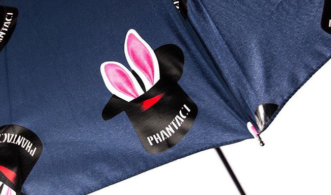 PHANTACi Auto-Open Umbrella - Hat Trick Pattern/ Blue