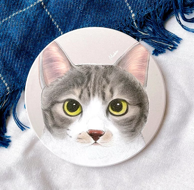 Pet Family Series Ceramic Absorbent Coaster for Drinks