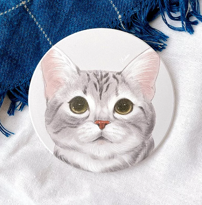 Pet Family Series Ceramic Absorbent Coaster for Drinks