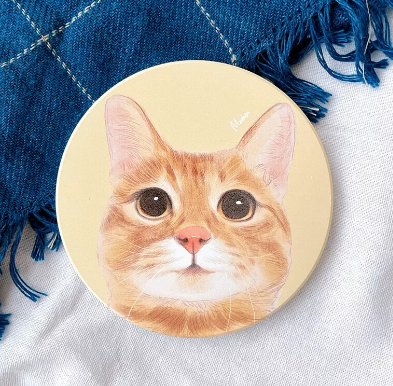 Pet Family Series Ceramic Absorbent Coaster for Drinks