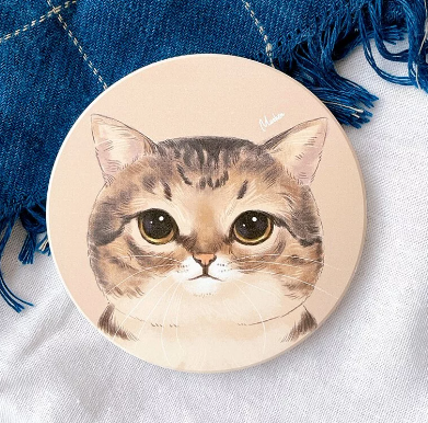 Pet Family Series Ceramic Absorbent Coaster for Drinks