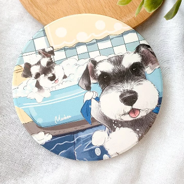 Pet Family Series Ceramic Absorbent Coaster for Drinks