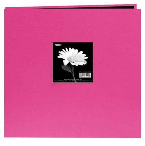 Pioneer 8X8 with CD Pocket Fabric Scrapbook Album/Photo Album/Bright Pink