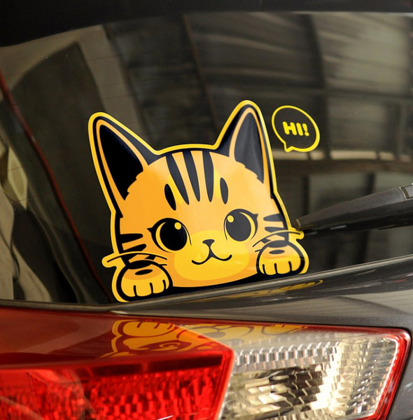 Vitality Creative Cat (Car) Series Stickers | All Seven Types | Waterproof and Sunscreen