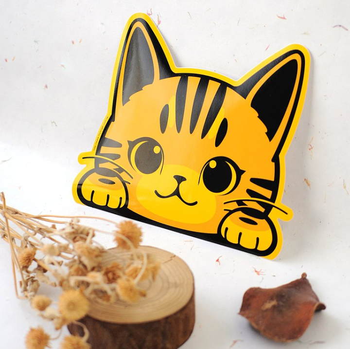 Vitality Creative Cat (Car) Series Stickers | All Seven Types | Waterproof and Sunscreen