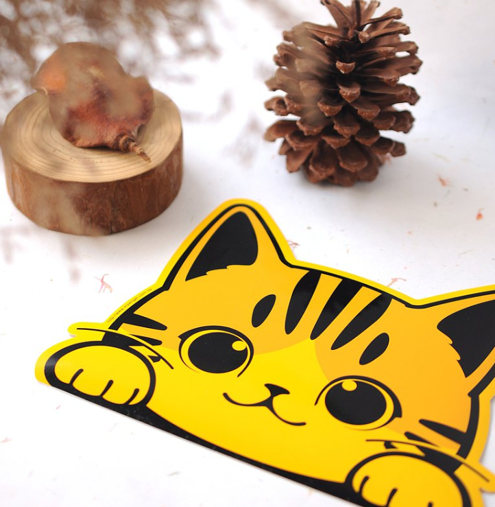 Vitality Creative Cat (Car) Series Stickers | All Seven Types | Waterproof and Sunscreen