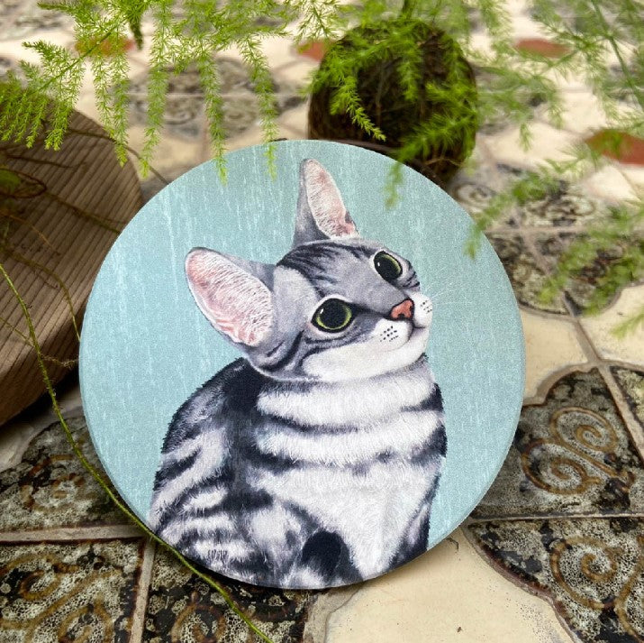 Pet Friendly City Series Absorbent Ceramic Coasters