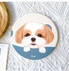 Pet Family Series Ceramic Absorbent Coaster for Drinks