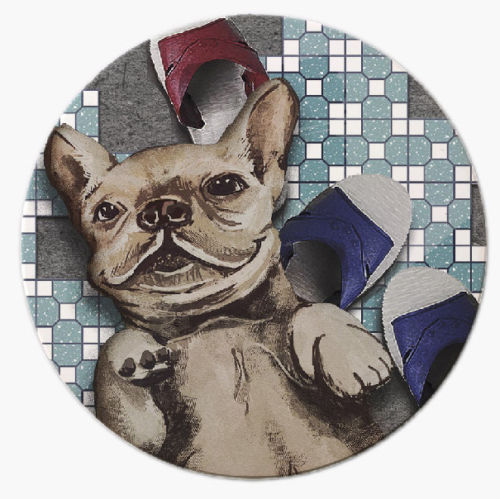 Lack of Brick Pet Series Absorbent Ceramic Three-Dimensional Coaster